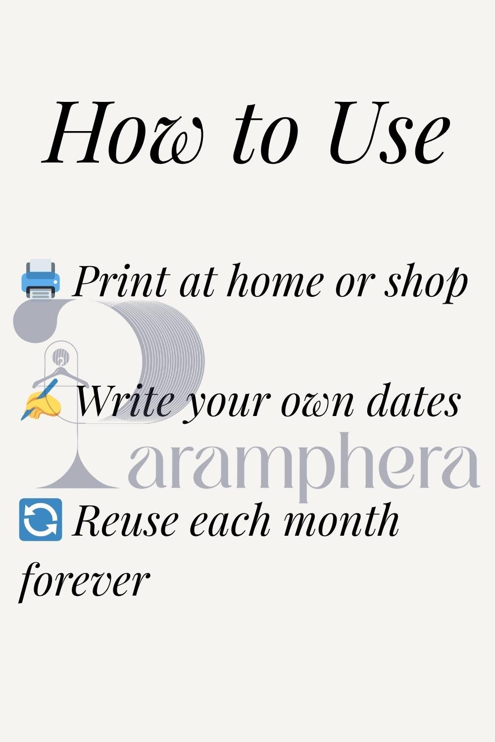 Undated Monthly Calendar Printable – A4 PDF | Minimalist Monthly Planner, Reusable Wall Calendar, Digital Download.