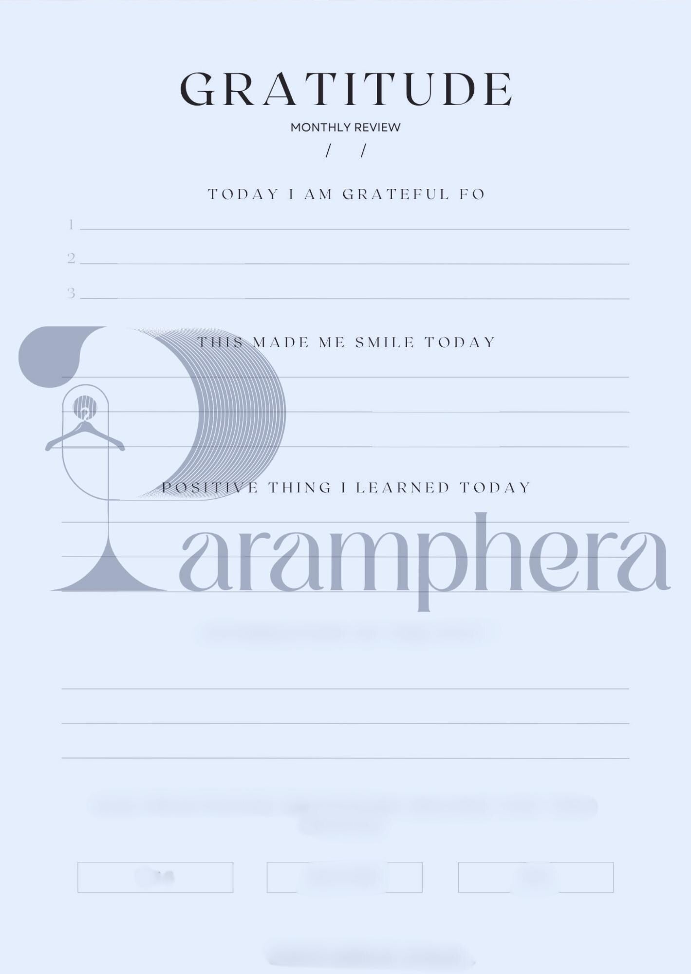 Gratitude Journal Printable – A4 Guided Daily Prompts PDF, Mindfulness & Reflection Journal, Self Care Download
