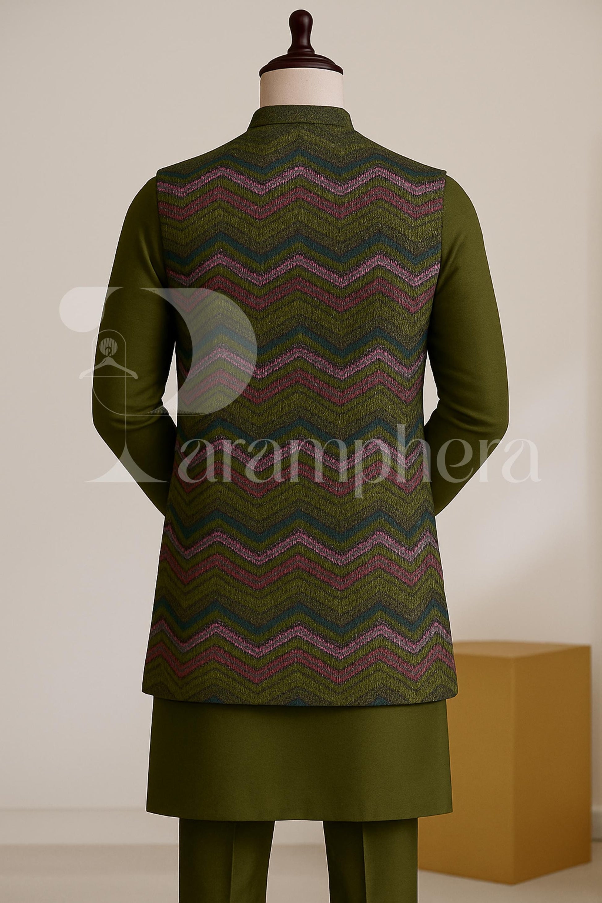 Designer Kurta Pajama with Embroidered Nehru Jacket | Indian Ethnic Set for Men | Wedding, Reception & Festive Wear