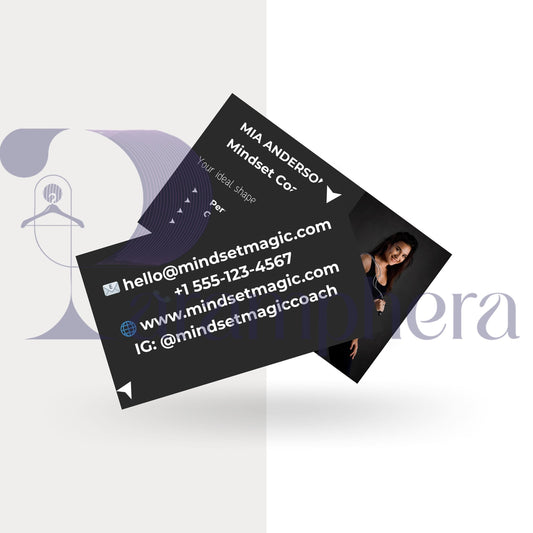 Modern Editable Business Card Template for Coaches | Canva Template | Minimal Visiting Card | Instant Download
