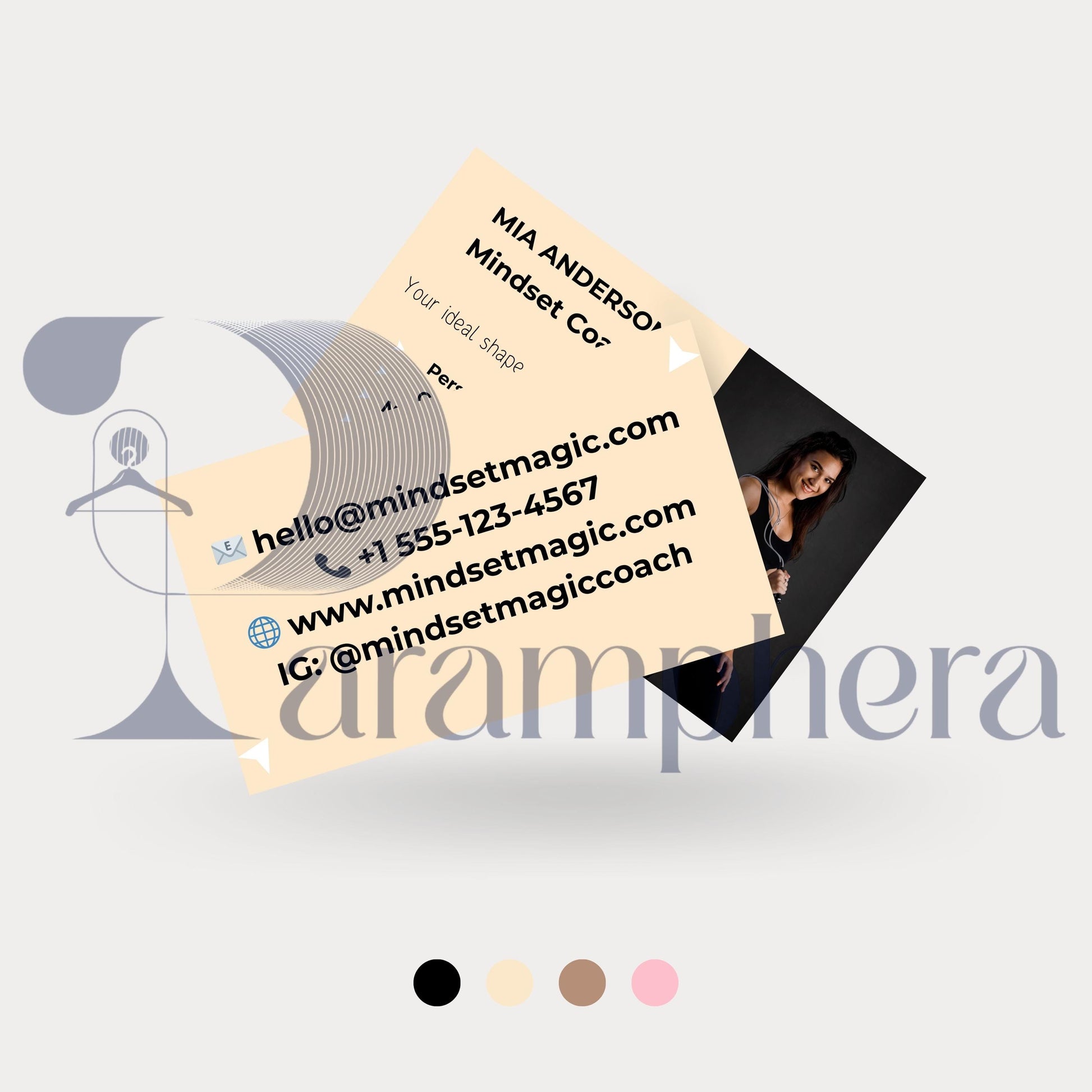 Modern Editable Business Card Template for Coaches | Canva Template | Minimal Visiting Card | Instant Download