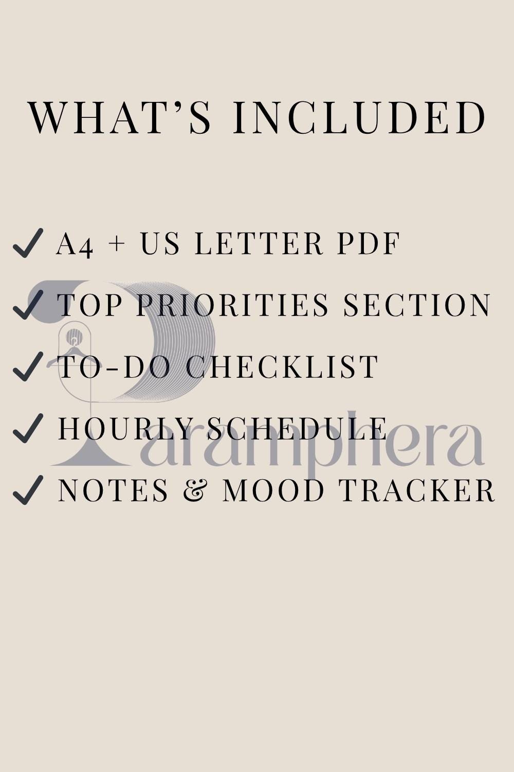 Daily Productivity Planner Printable – A4 & US Letter PDF | To-Do List, Hourly Schedule, Time Management, Instant Download