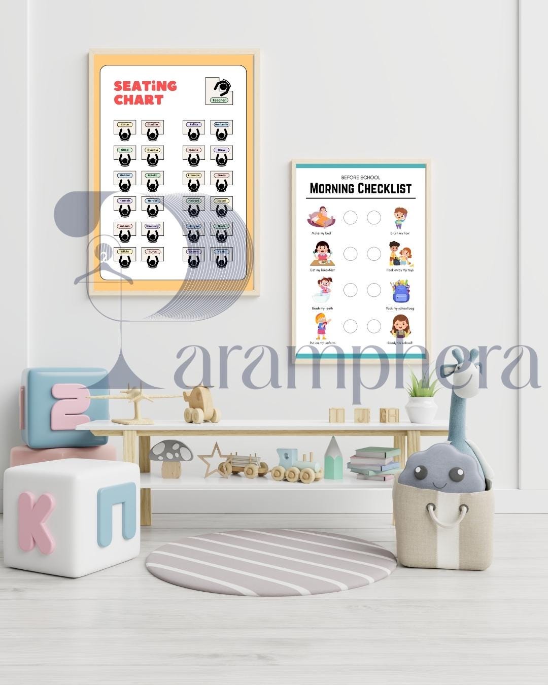 Editable Teacher Classroom Decor Bundle — Neutral Modern Posters, Name Tags, Alphabet Cards, Calendar — Printable A4 & US Letter