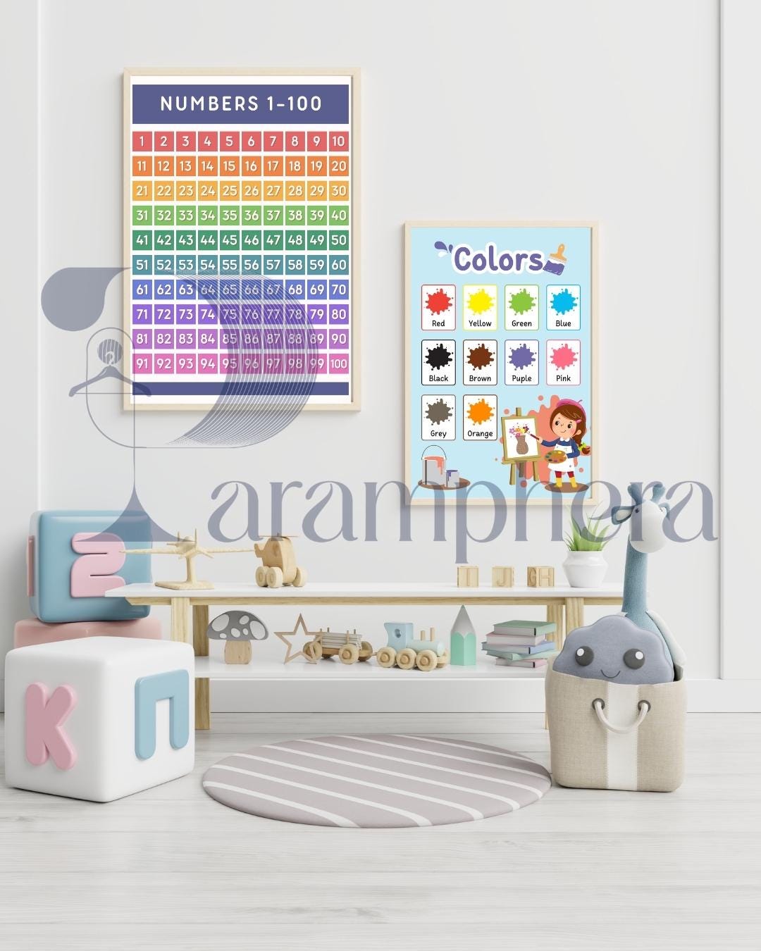 Editable Teacher Classroom Decor Bundle — Neutral Modern Posters, Name Tags, Alphabet Cards, Calendar — Printable A4 & US Letter
