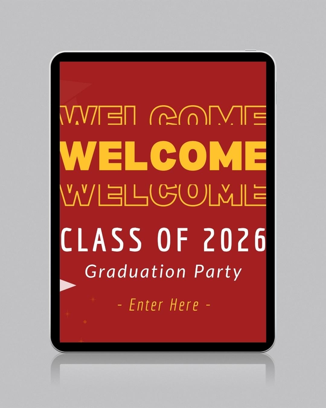 Editable Graduation Welcome Sign Template | Class of 2025 Party Printable | Modern Gold Graduation Poster Canva Template | Instant Download