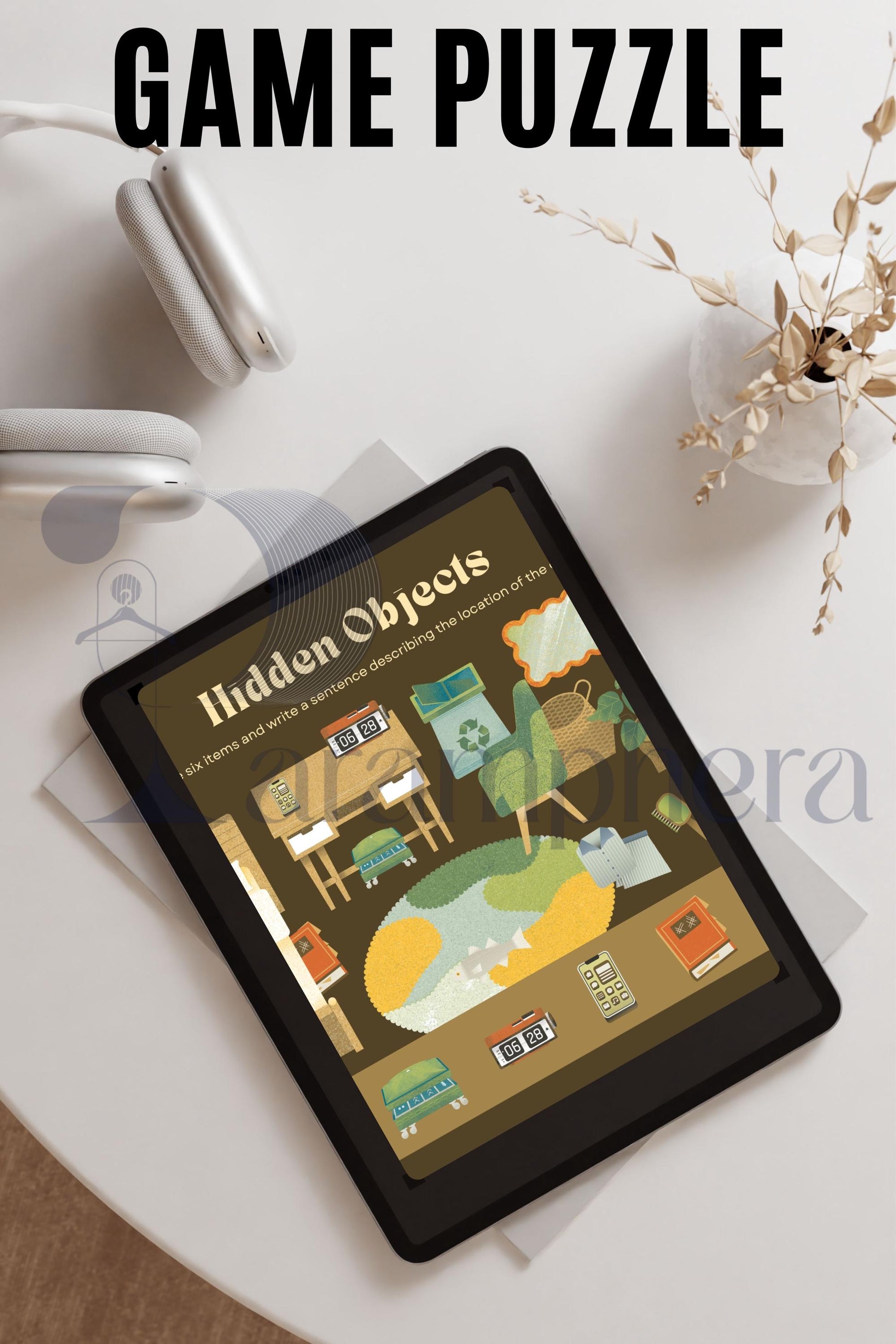Printable Hidden Object Puzzle | Escape Room Activity | Kids Party Game | Educational Puzzle PDF