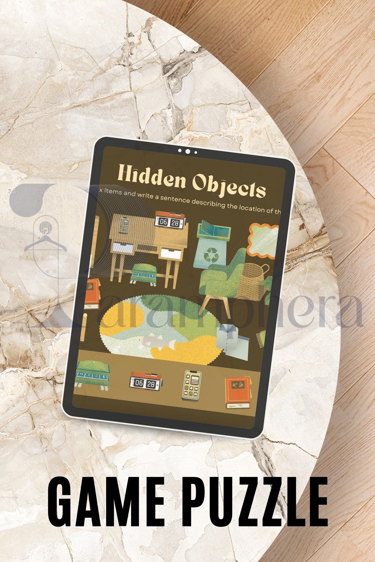 Printable Hidden Object Puzzle | Escape Room Activity | Kids Party Game | Educational Puzzle PDF