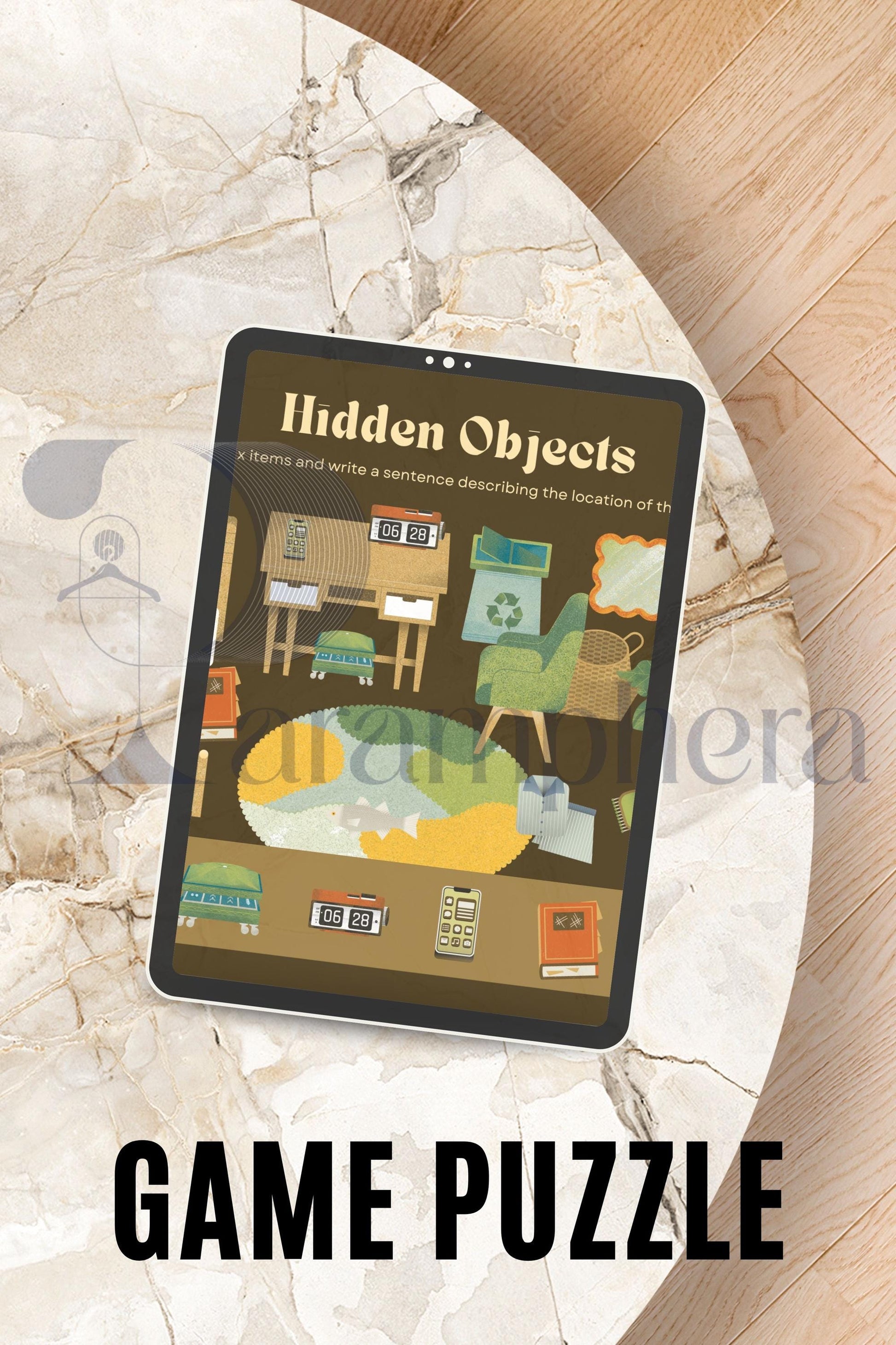 Printable Hidden Object Puzzle | Escape Room Activity | Kids Party Game | Educational Puzzle PDF