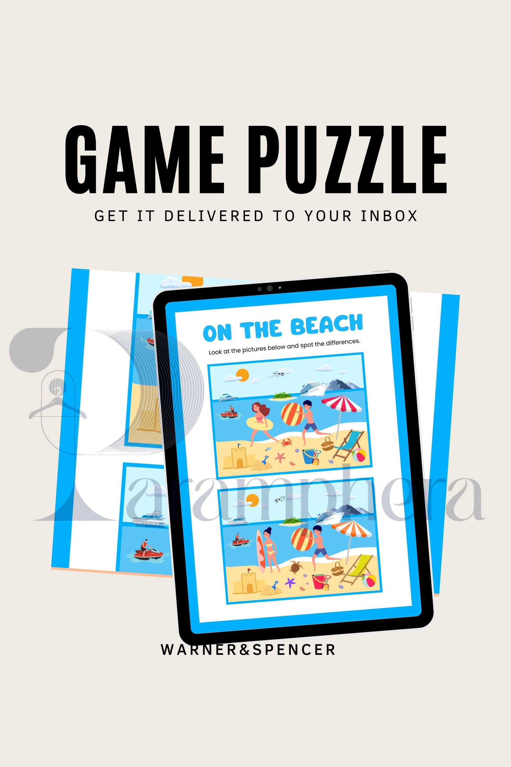 Printable Spot the Difference Puzzle | Escape Room Game for Kids | Birthday Party Activity | Instant Download