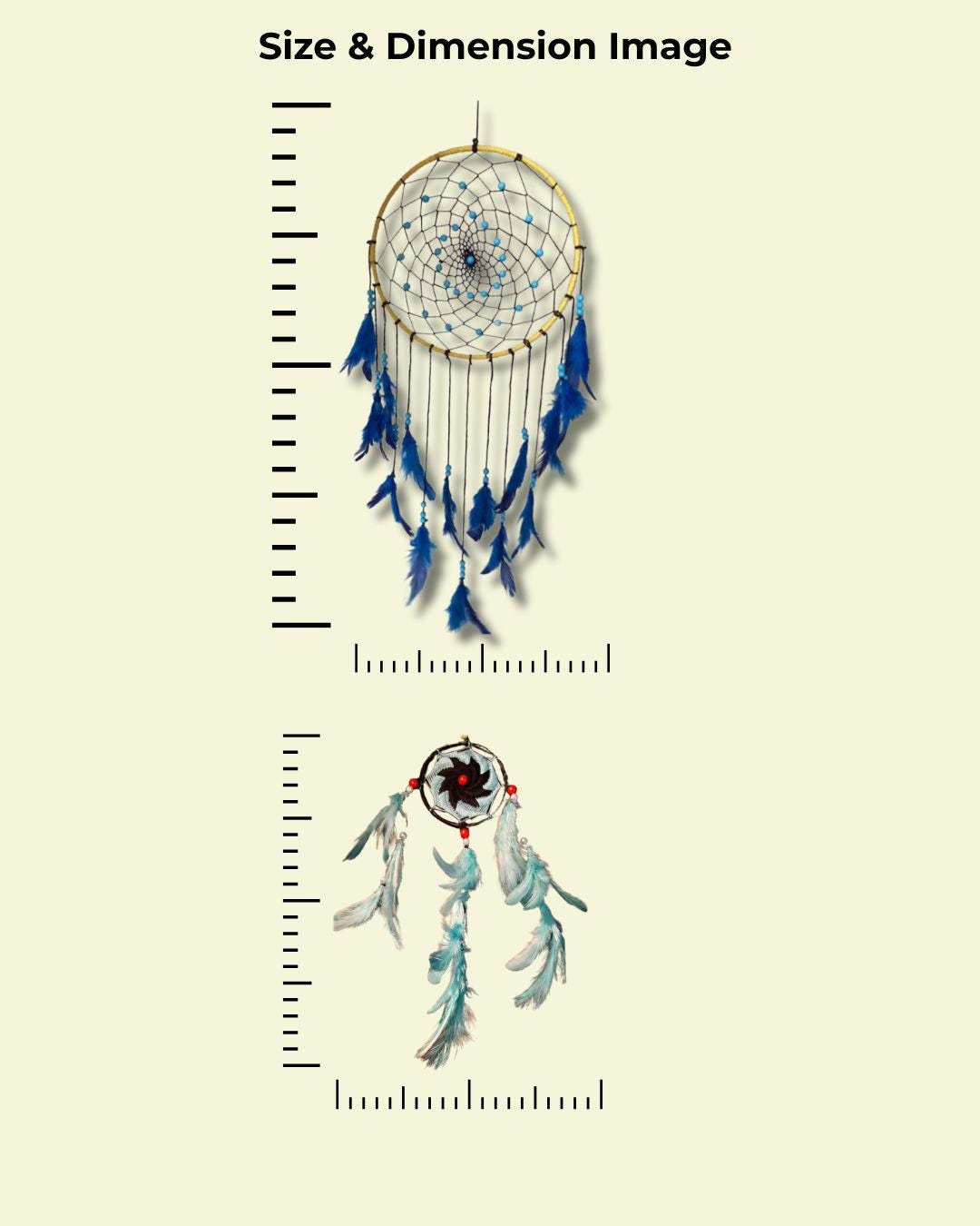 Set of 5 Handmade Dreamcatchers – Boho Wall Hanging Decor, Feather Dream Catcher for Bedroom, Nursery, Meditation, Gift
