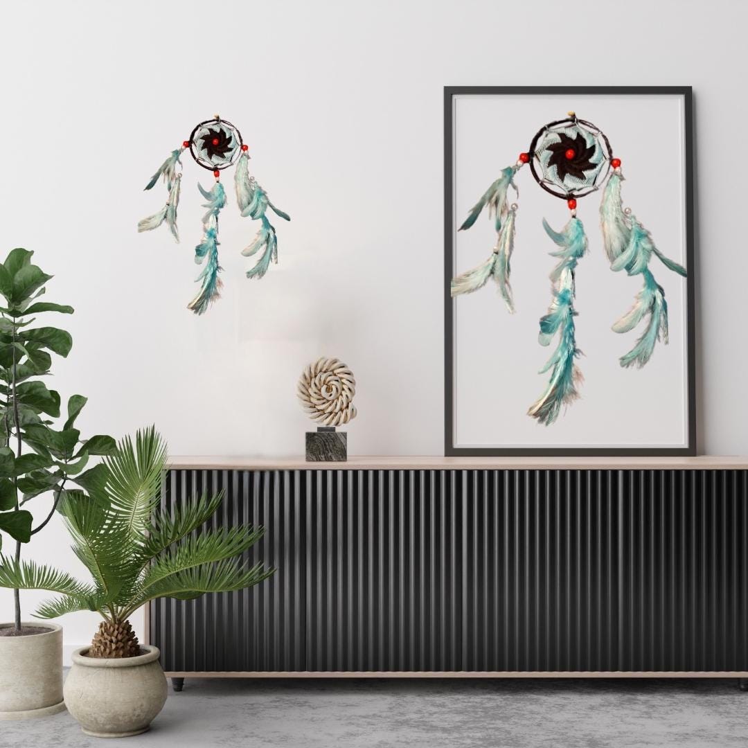 Set of 5 Handmade Dreamcatchers – Boho Wall Hanging Decor, Feather Dream Catcher for Bedroom, Nursery, Positive Energy & Gifts