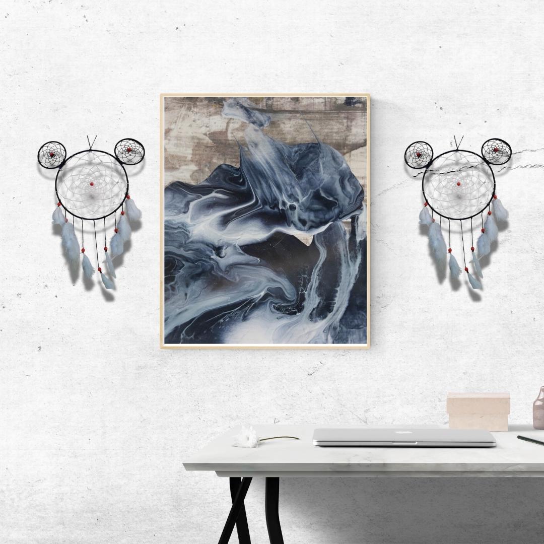 Set of 5 Handmade Dreamcatchers – Boho Wall Hanging, Feather Dream Catcher Decor, Bohemian Bedroom Art, Positive Energy Gift Set