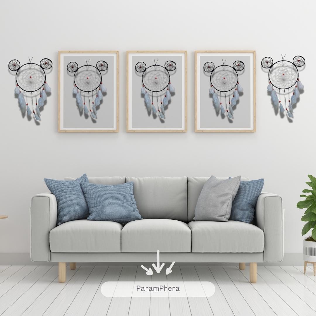 Set of 5 Handmade Dreamcatchers – Boho Wall Hanging, Feather Dream Catcher Decor, Bohemian Bedroom Art, Positive Energy Gift Set