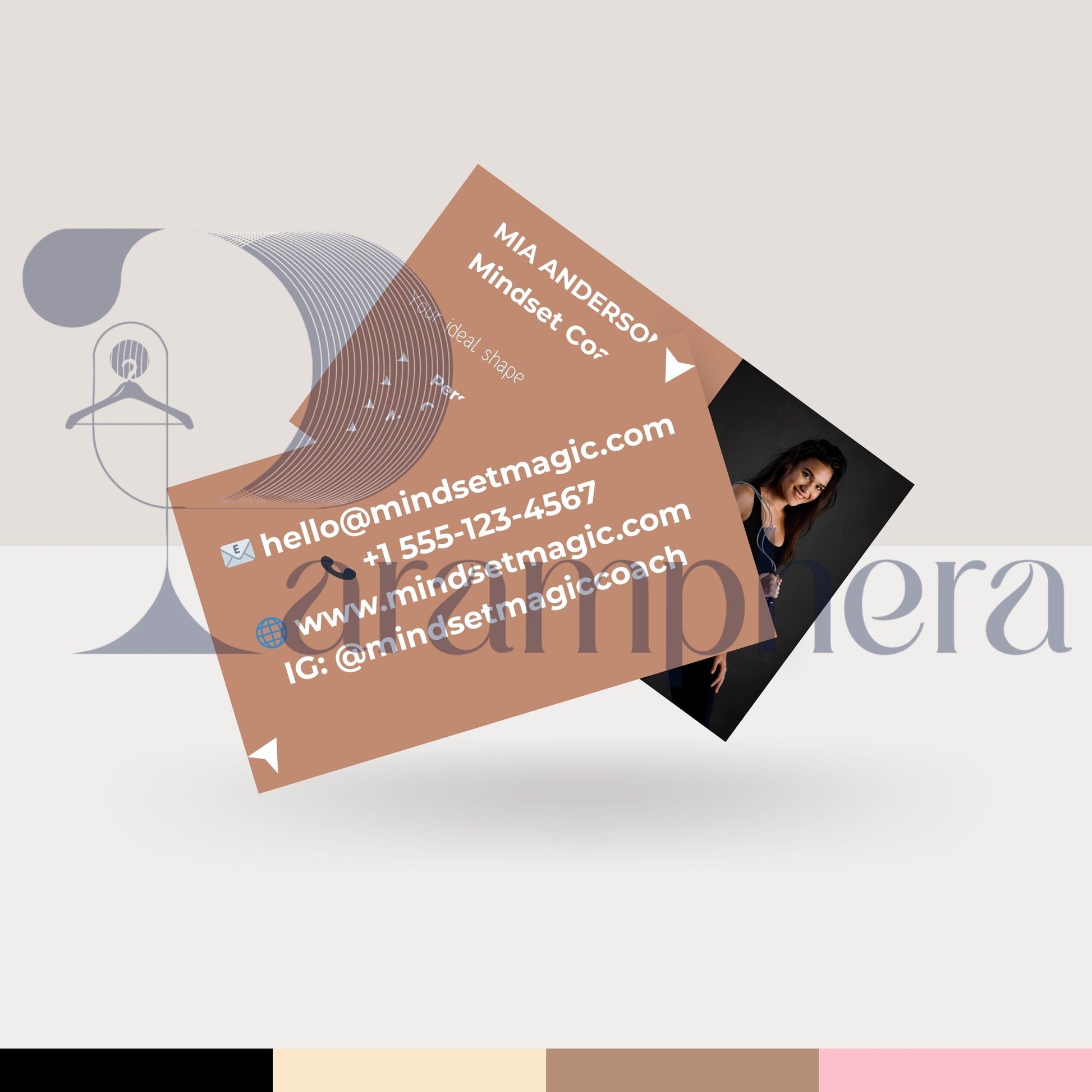 Modern Editable Business Card Template for Coaches | Canva Template | Minimal Visiting Card | Instant Download