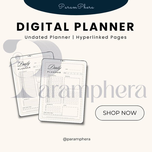 Daily Productivity Planner A4 – Minimalist Printable PDF, Schedule + Mood + Water Tracker, Instant Download