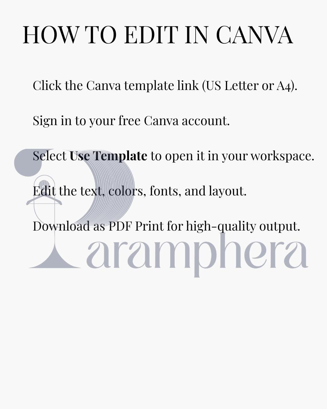 Modern Resume Template | Professional CV Template for Job Application | Editable Canva Resume | Cover Letter | Digital Download