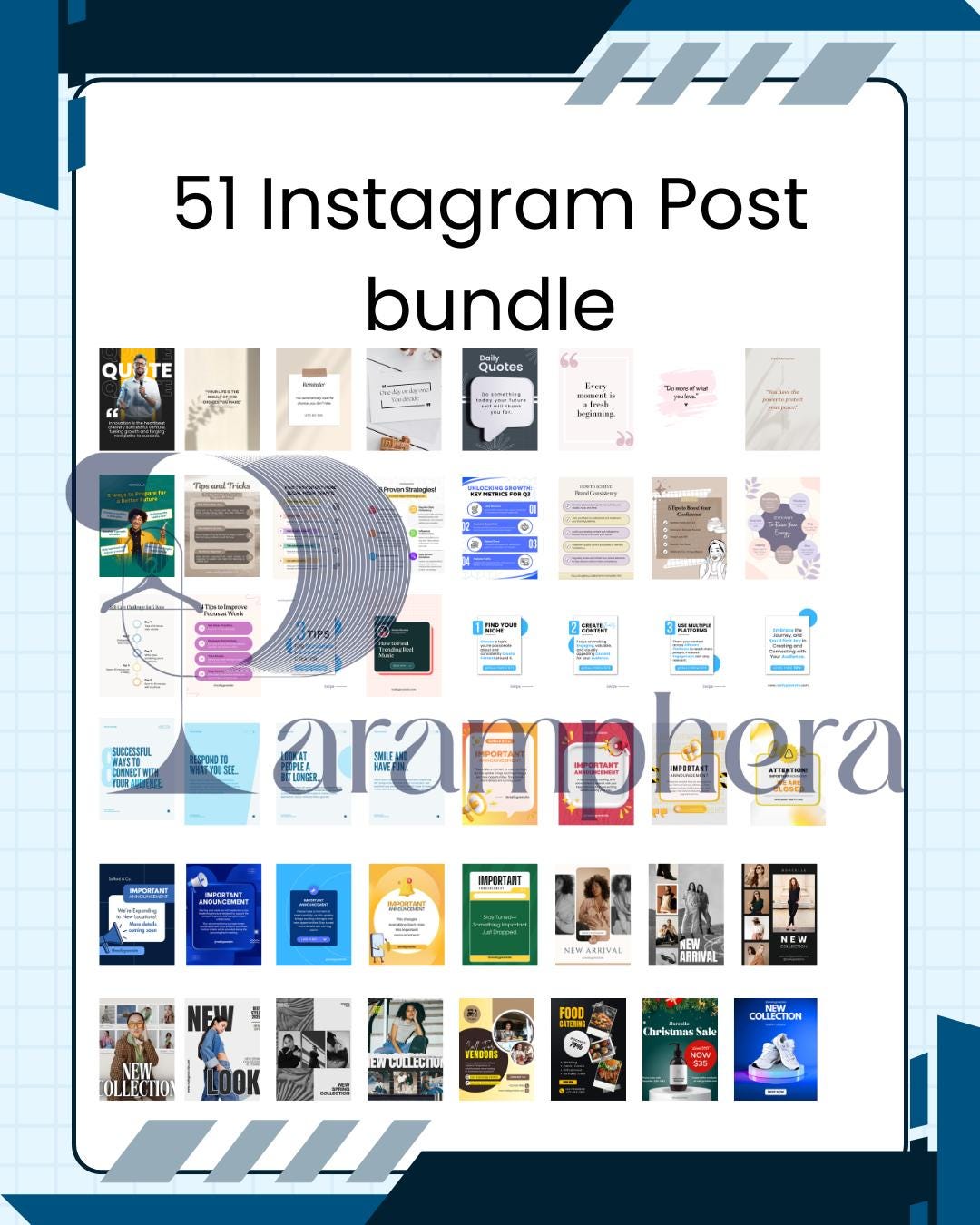 Social Media Content Creator Kit | Canva Templates, Content Calendar, Instagram Posts, Stories, Hashtags, Captions | Editable & Printable