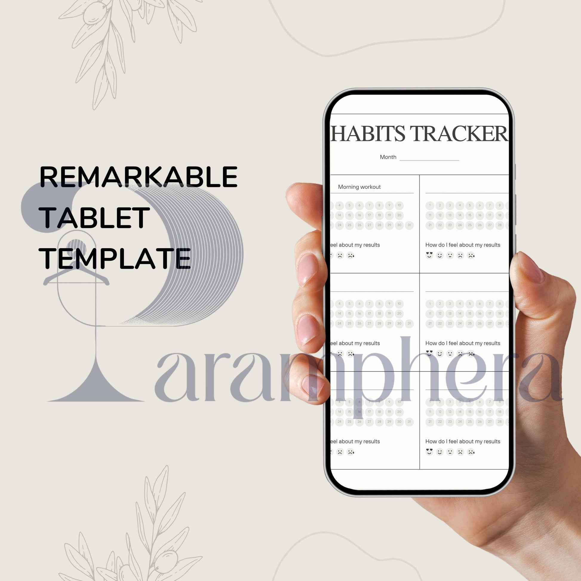Minimalist reMarkable Planner Templates | Digital Notebook Pages | Daily, Weekly, Habit Tracker, Notes PDF for reMarkable Tablet