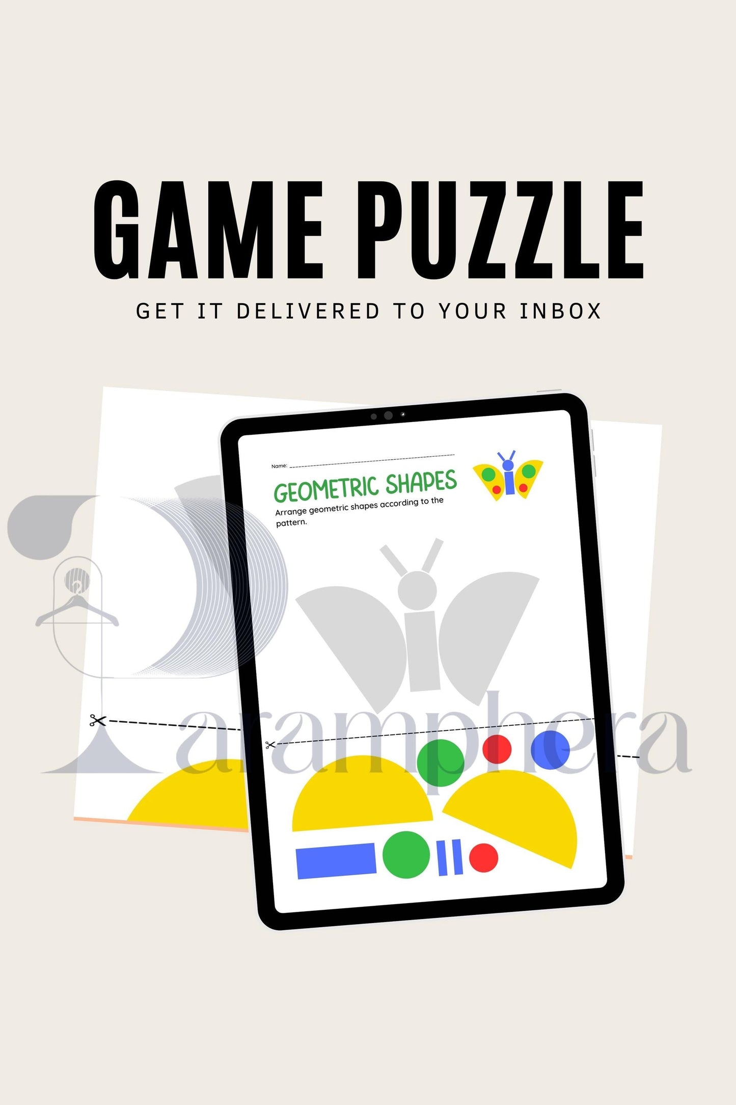 Printable Cut and Arrange Puzzle | Escape Room Treasure Map | Kids Birthday Game | Instant Download Activity
