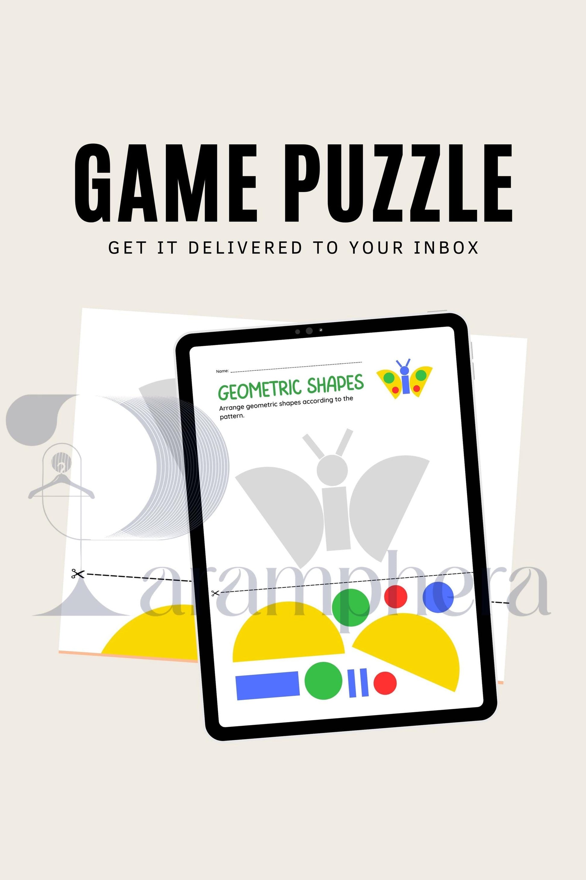 Printable Cut and Arrange Puzzle | Escape Room Treasure Map | Kids Birthday Game | Instant Download Activity