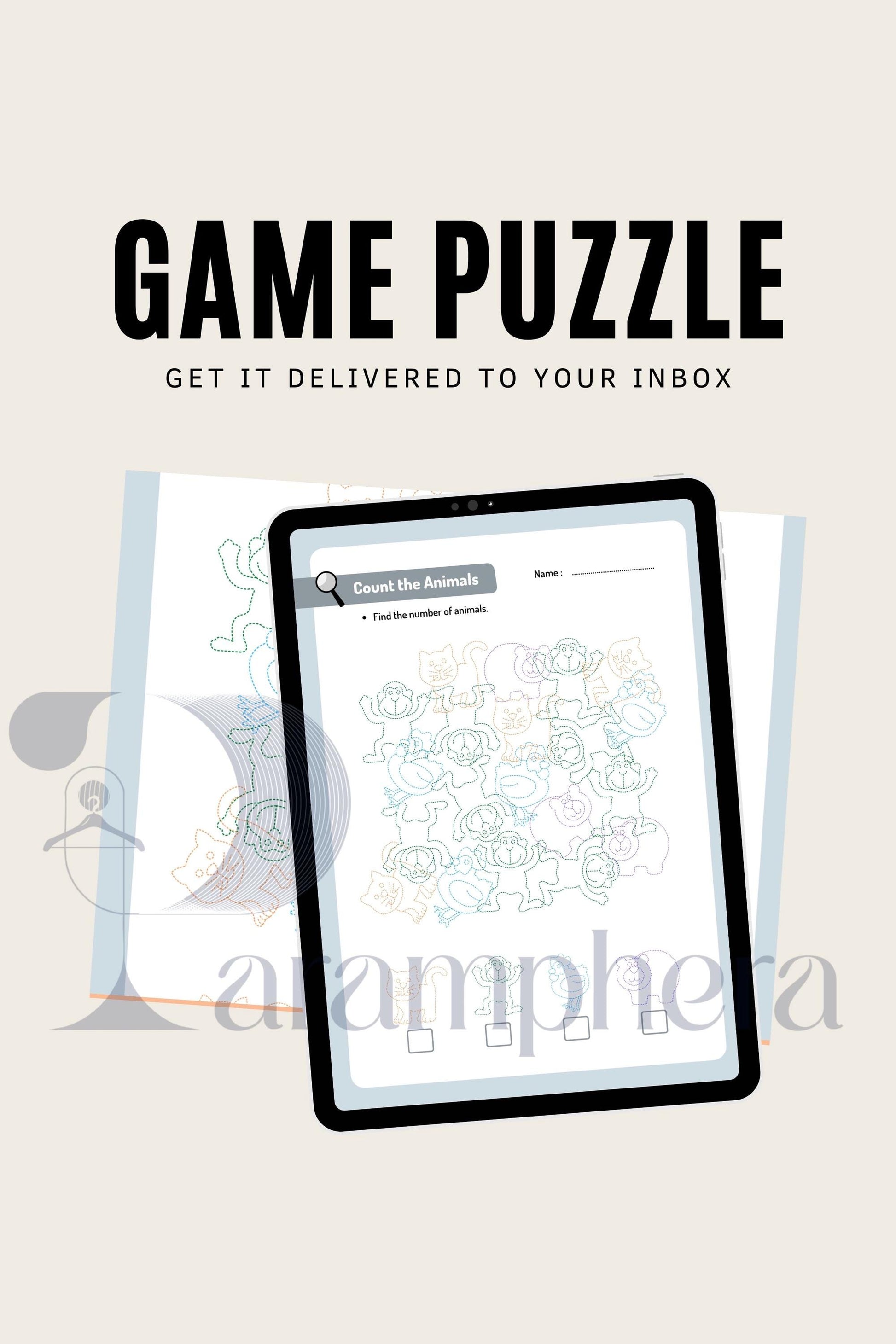 Printable Count the animal| Escape Room Activity | Kids Party Game | Educational Puzzle PDF